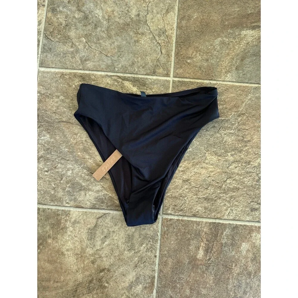 Skims Swim Mid Waist Bottom Size Small Onyx